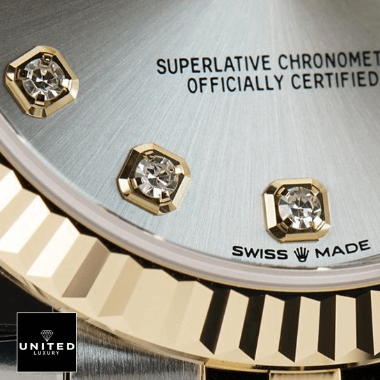 Rolex Datejust 278273-0020  Slate Color Dial with Diamonds Fluted Bezel