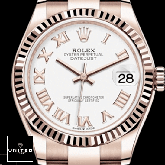 Rolex Datejust 278275 White Dial Romen Numerals Oyster 