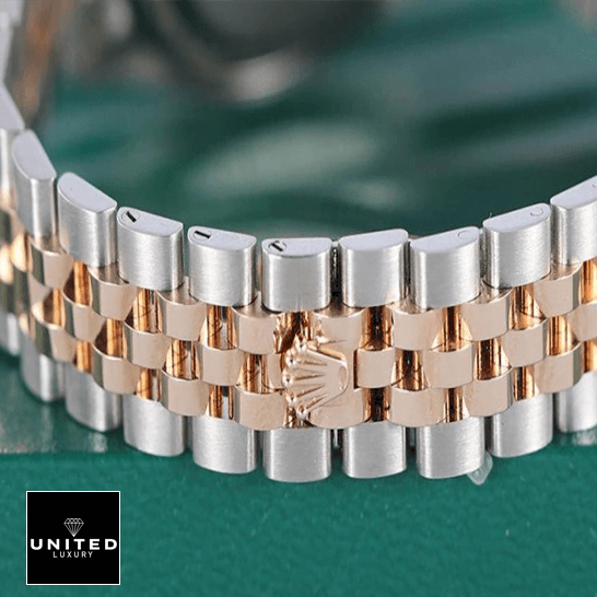 Rolex 279161 Steel Gold Jubilee Bracelet  on the green box