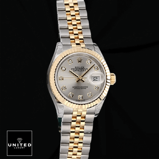 Rolex Datejust 279173 Jubilee Bracelet  black background