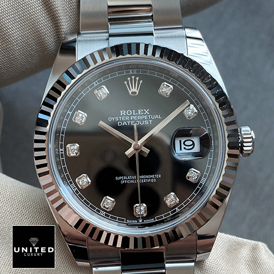 Rolex Datejust Diamond Black Dial  on hand