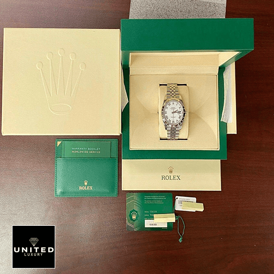 Rolex Datejust 126334 White Roman Jubilee Bracelet  in the rolex box