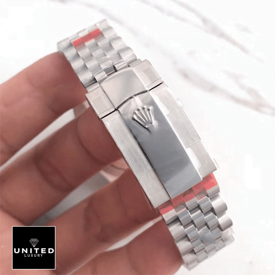 Rolex Datejust II Perpetual 126300-0014 Jubilee Bracelet Fold Clasp on the Rolex Logo 