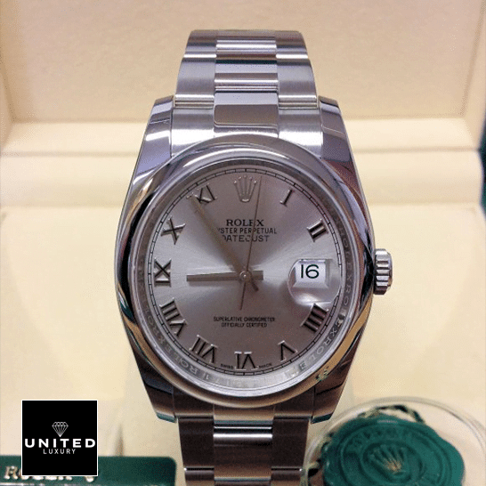 Rolex Datejust 36 Perpetual 116200 stainless steel case and bezel  in the box