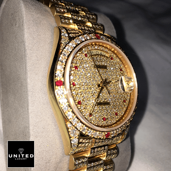 Rolex Datejust 116625 Yellow Gold & Gem Set Iced Out 