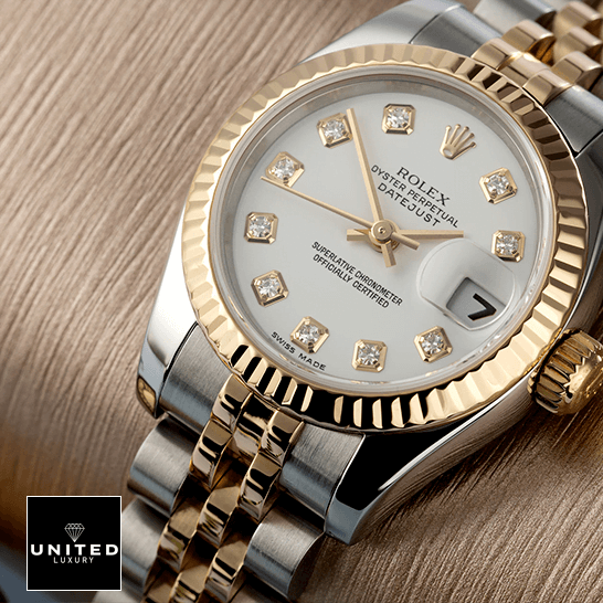 Rolex Datejust Yellow Gold Steel Diamond 179173 