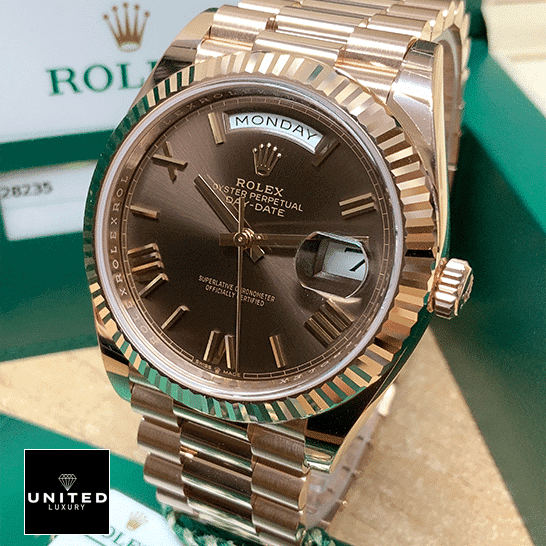 Rolex Day-Date 40 228235-0002 Stainless Steel With Rose Gold 
