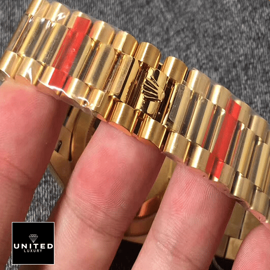 Rolex 228238-003 Gold  jubilee rolex logo on the bracelet