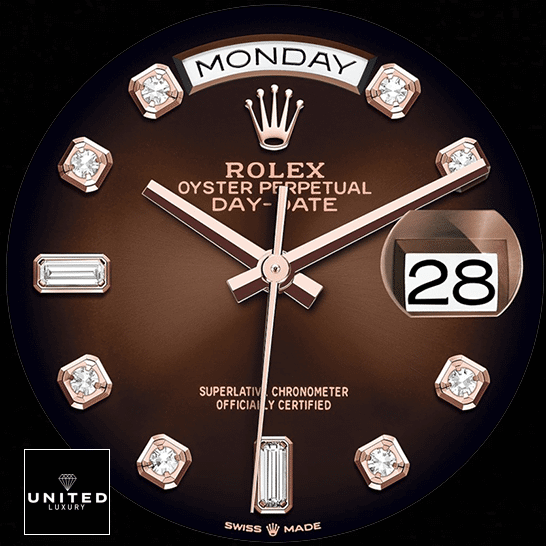 Rolex Day-Date 128235-0037 Brown Ombre Dial 2 Rolex Day-Date 36 128235-0037 Brown Ombre Diamond Indices Dial