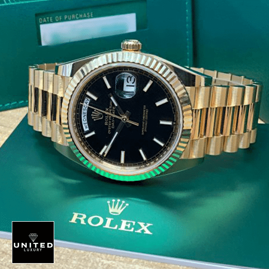 Rolex Day-Date Gold Black 228235 EW 3 Rolex Day-Date 228235 Black Dial