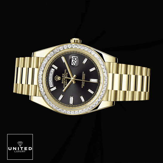 Rolex Day-Date 228398TBR Yellow Gold & Diamonds Black Dial 4 Rolex Day-Date 228398TBR-0001 Black Background