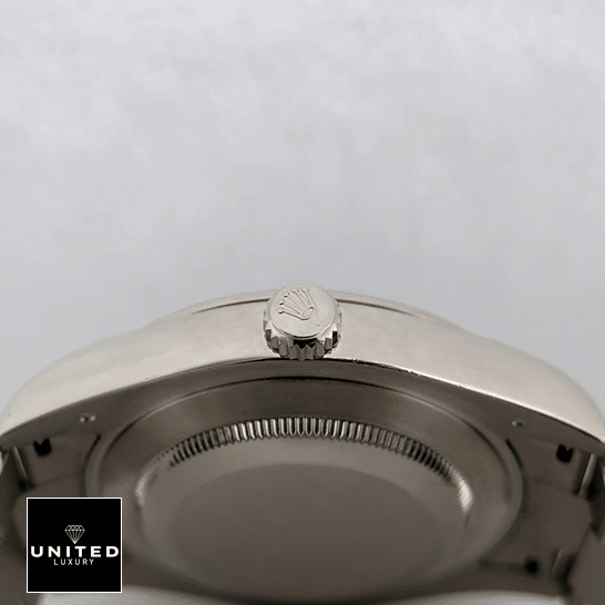 Rolex 218206 Black Dial 6 Rolex Day Date case and crown/pusher