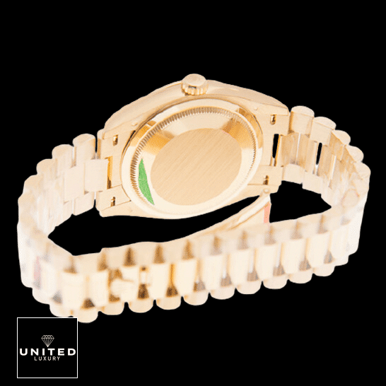 Rolex Day-Date 118238 Yellow Gold Case Oyster Bracelet  Black Backround