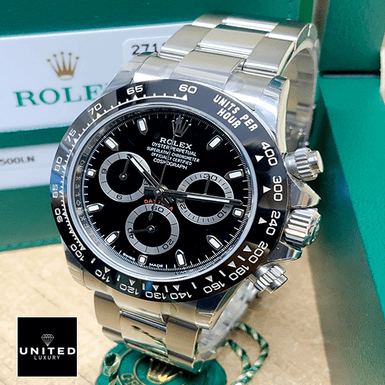Rolex Daytona 116500ln-0002 Black Bezel Black Dial  Button & Crown Pusher