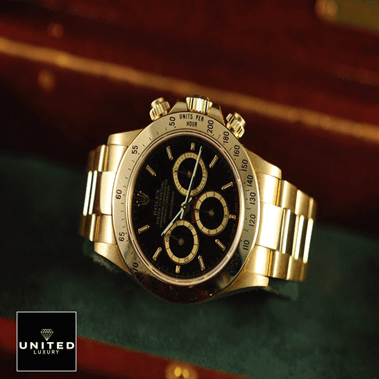 Rolex Daytona Cosmograph 16528 Yellow Gold Oyster Black Dial 