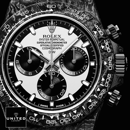 Rolex Daytona Carbon Cream Dial  Black Background