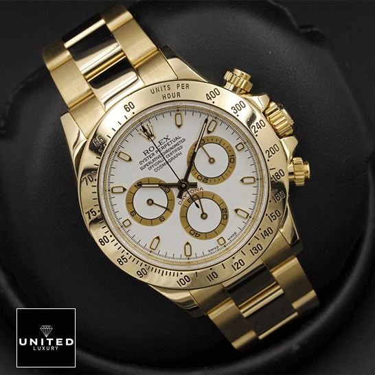 Rolex Daytona Cosmograph 116528 Yellow Gold White Dial Oyster 