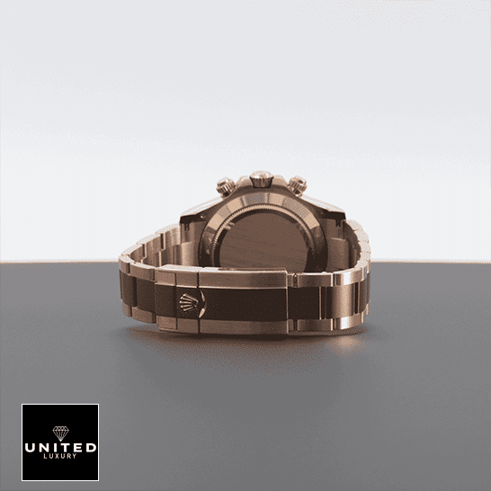 Rolex Daytona 116505-0013 Oyster Bracelet Fold Clasp on the Rolex Logo  on the table