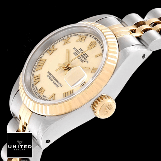 Rolex Datejust Roman Jubilee Bracelet  rolex logo on crown / push button