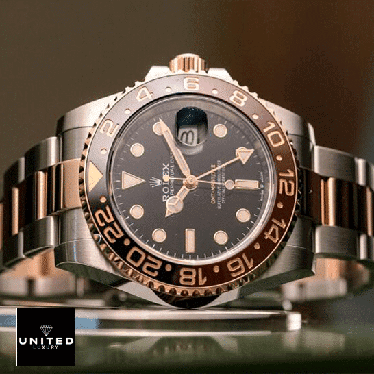 Rolex GMT-Master II Black Dial Ceramic Indices 126711CHNR-0002  on the table