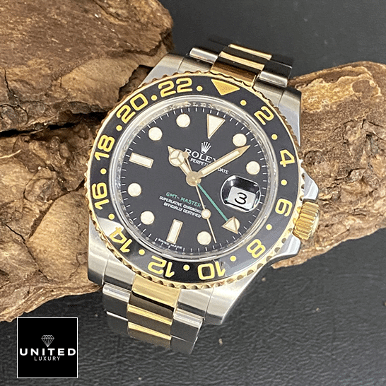 Rolex GMT-Master II 116713 Two Tone Black Dial Oyster 