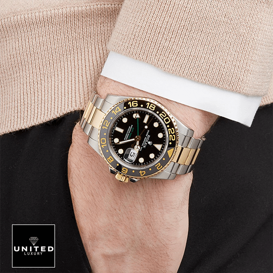 Rolex GMT-Master II 116713 Two Tone Oyster  on his arm