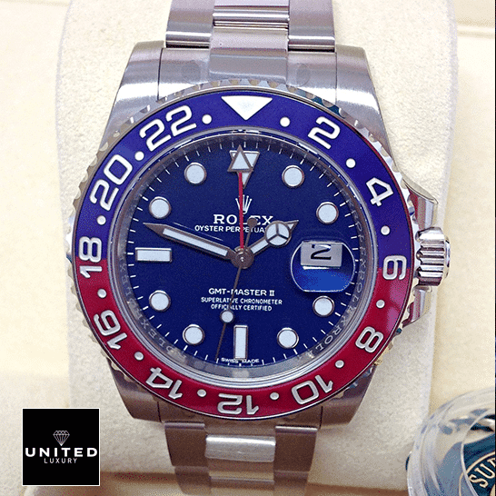 Rolex GMT-Master II Blue Dial & Red/Blue Ceramic Bezel 116719BLRO Oyster 