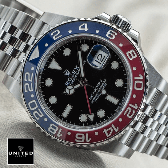 Rolex Gmt Master Pepsi 116719BLRO Jubilee Bracelet  White Background