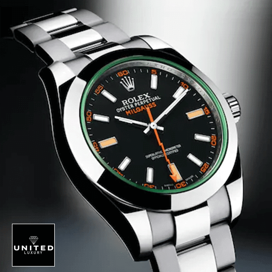 Rolex Milgauss Black Dial Green Crystal M116400GV-0001 Oyster 3 Rolex Milgauss M116400GV Green Crystal Stainless Steel Oyster