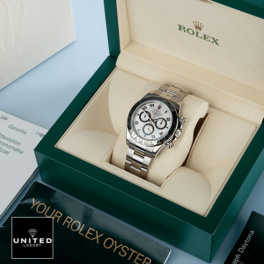 Rolex Daytona 116509 White Gold Silver Dial  ın the Rolex Box