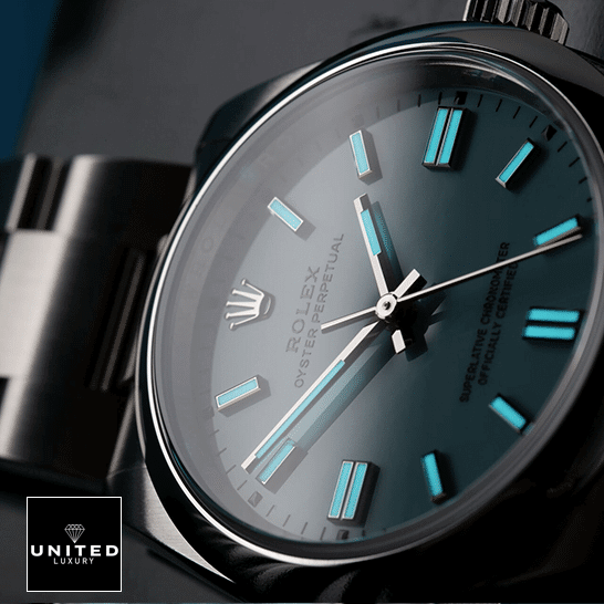 Rolex Oyster Perpetual Aqua Dial 126000 6 Rolex Perpetual 126000 Turquoise Dial Stick Dot Luminos İndices