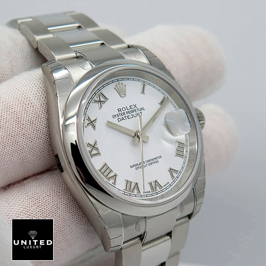 Rolex Perpetual Datejust 116200 White Dial S.Steel Case 