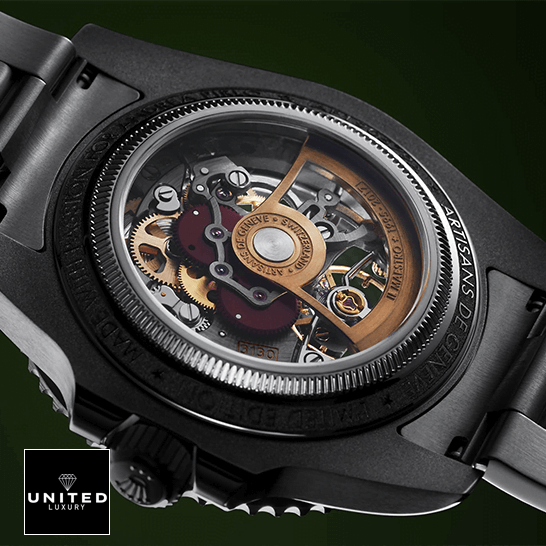 Rolex Perpetual Skeleton 114200 Case  black background