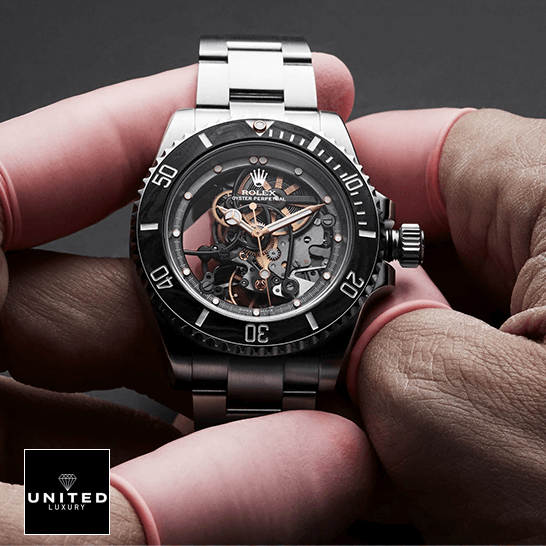 Rolex 114200 Skeleton Dial  on the hand