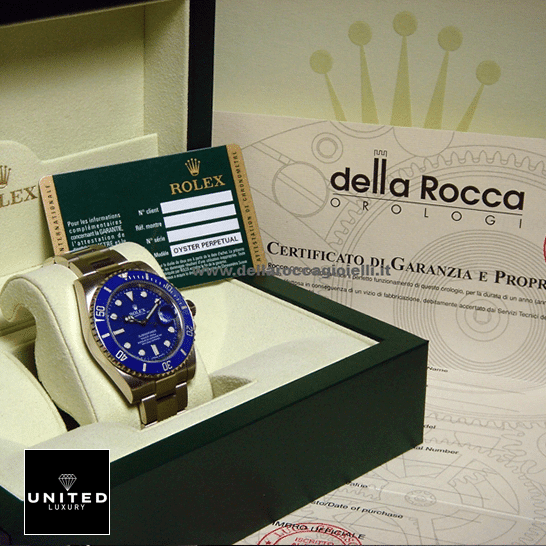 Rolex Submariner 116619lb-0001  & Guarantee Card in the Rolex Box
