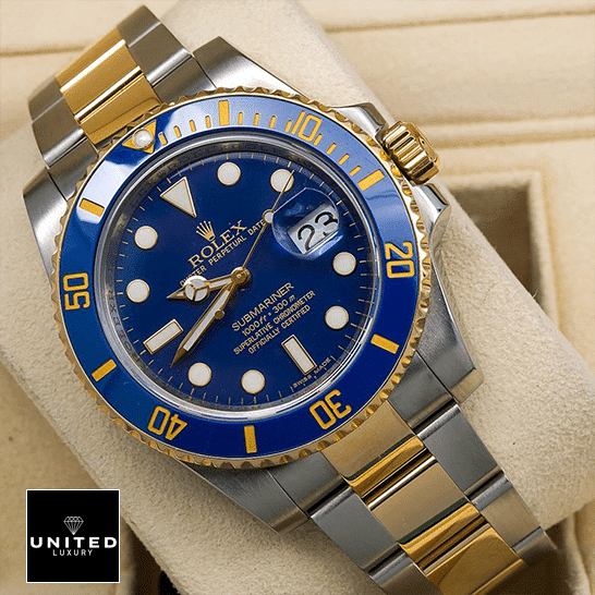 Rolex Submariner Date Two Tone Blue Dial 16613 5 Rolex Submariner Date Two Tone Oyster Bracelet Blue Dial 16613