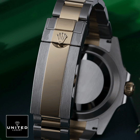 Rolex Submariner Date Two Tone Blue Dial 16613 4 Rolex Submariner Date Two Tone Fold Clasp on the Rolex Logo 16613