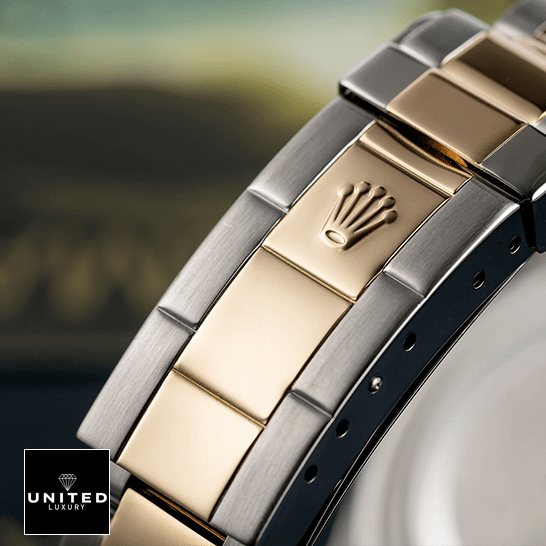 Rolex Submariner Date Two Tone Blue Dial 16613 3 Rolex Submariner Date Two Tone Oyster Bracelet Fold Clasp on the Rolex Logo 16613