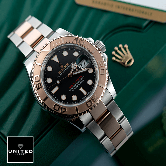 Rolex Yacht Master 116621 Black Dial Oyster  on the rolex box