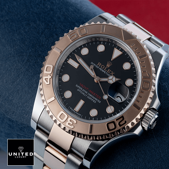 Rolex Yatch Master 116621 Rose Gold  on fabric