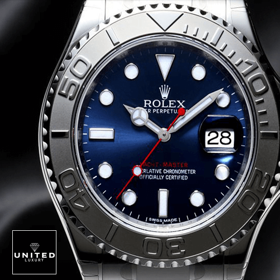 Rolex Yacht-Master Automatic 1 Rolex 116622 Steel Platinum Blue Dial black
