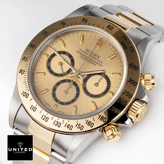 Rolex Daytona S.Steel Case Yellow Gold Bezel & Dial 16523 Oyster 
