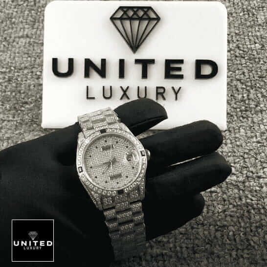 Rolex Datejust 31 116624  stainless steel case and a gem-set bezel