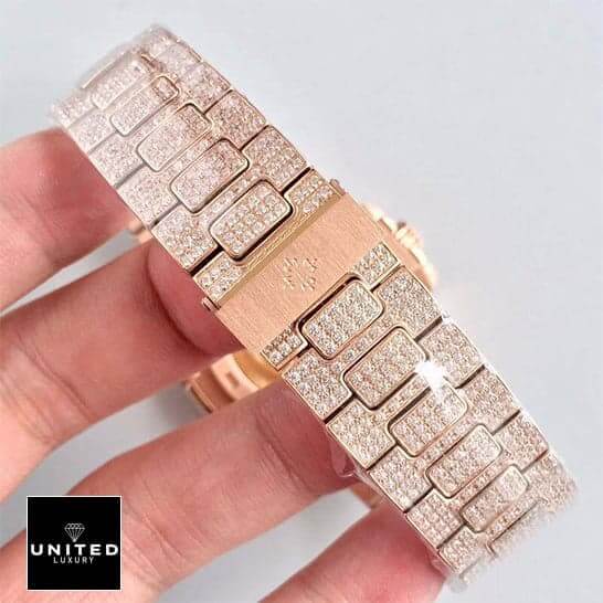 Patek Philippe Nautilus 5719/10G-010  Iced Out Bracelet