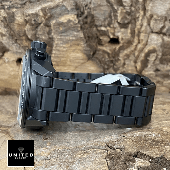 TAG Heuer Black Skeleton 5 Tag Heuer Carrera Calibre Heuer 01 Black Stainless Steel Bracelet side view