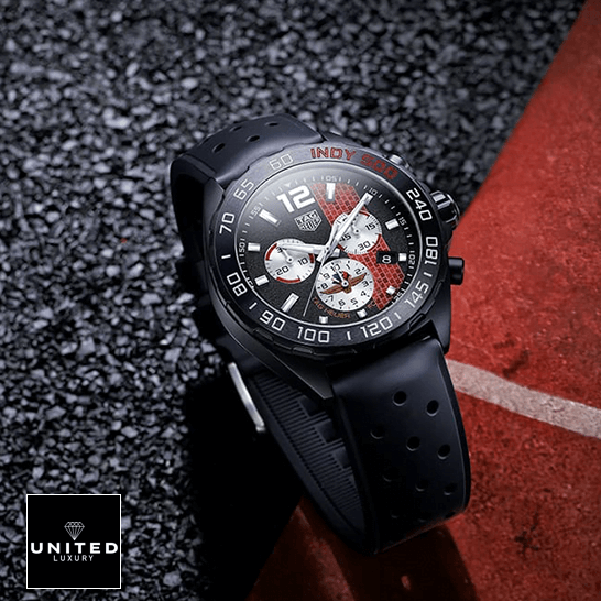 Tag Heuer Formula 1 İndy Red Black Dial Rubber Black Bracelet 