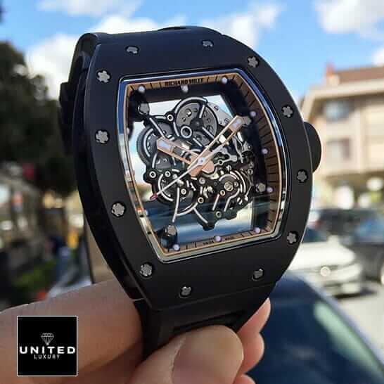 Richard Mille RM055 Bubba Watson  on the hand city background