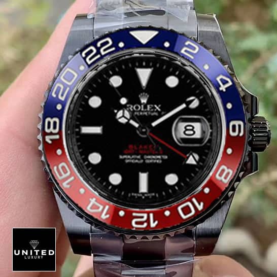 Rolex Blaken 126710BLRO-0001 Pepsi Black Dial 3 Rolex Pepsi Black 126710BLRO-0001 Two tone Bezel