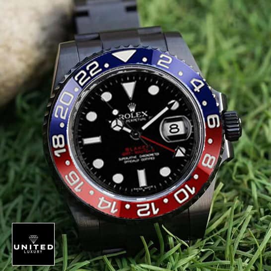Rolex Blaken 126710BLRO-0001 Pepsi Black Dial 1 Rolex Pepsi Black 126710BLRO-0001 on the grass