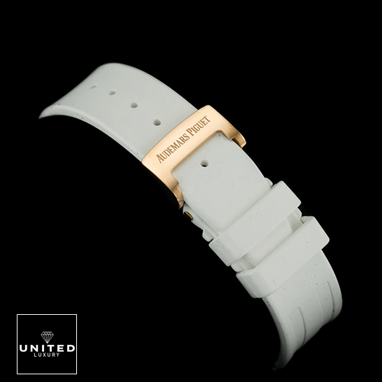 Audemars Piguet White Rubber Bracelet  gold clasp